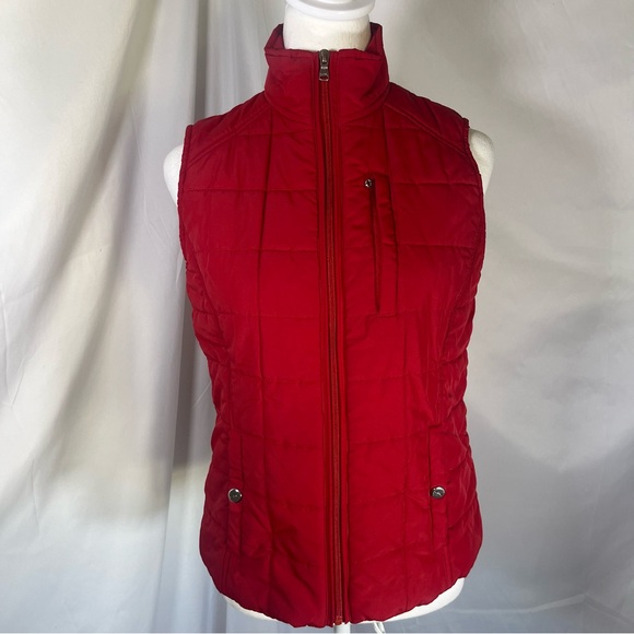 Lauren Ralph Lauren Quilted Vest‎ Red Size Small - Picture 2 of 12
